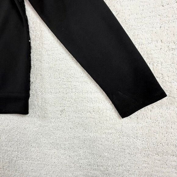 Armani Exchange A/X black sequin mesh argyle crew neck sweatshirt - US Women’s M - Picture 3 of 10